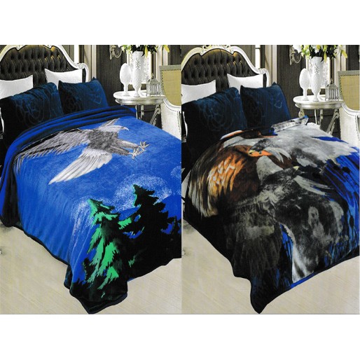 2 Ply Blanket - Black - Eagle